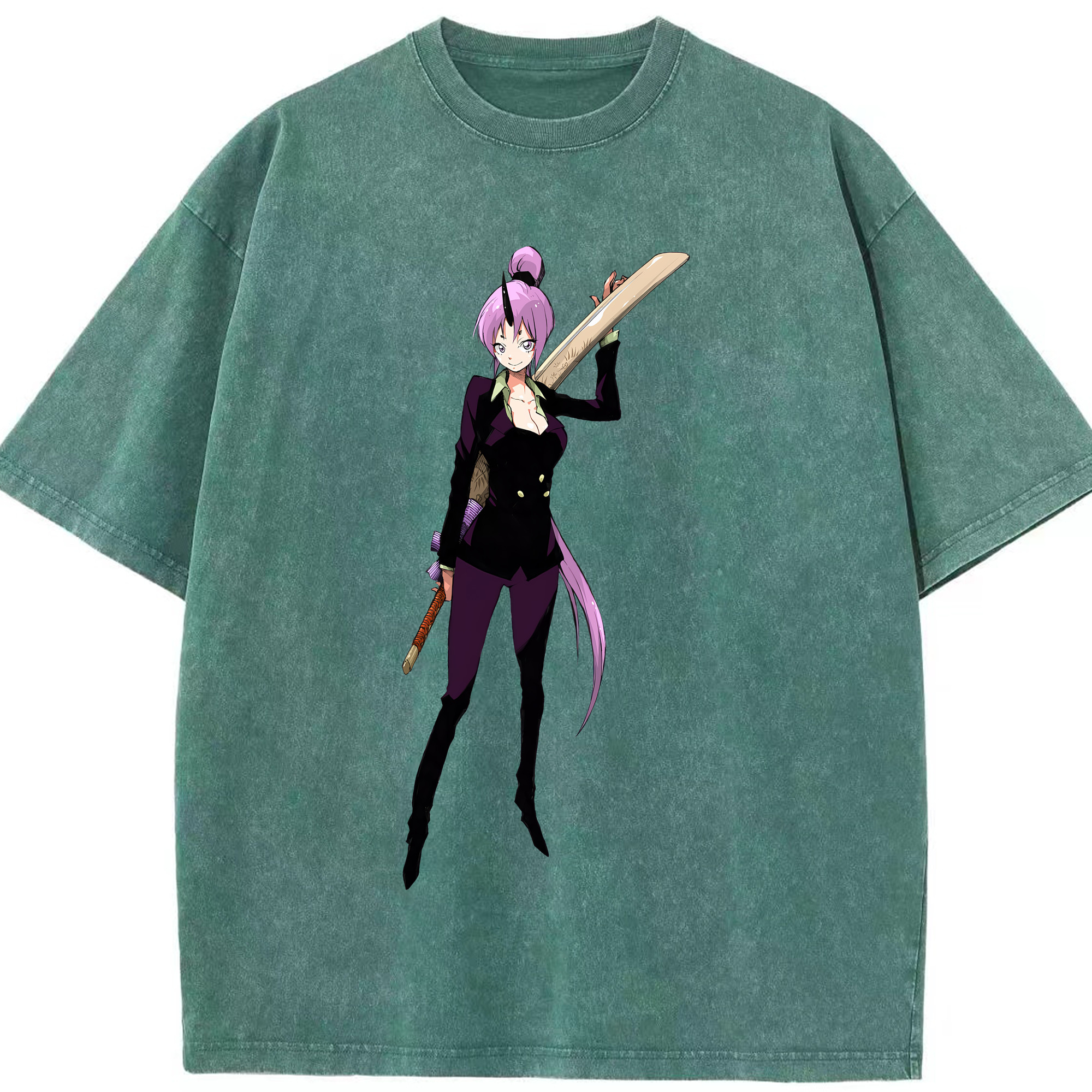（画像用） 転スラ Regarding Reincarnated to Slime 綿100% ヴィンテージ風 半袖Tシャツ（フロントプリント）